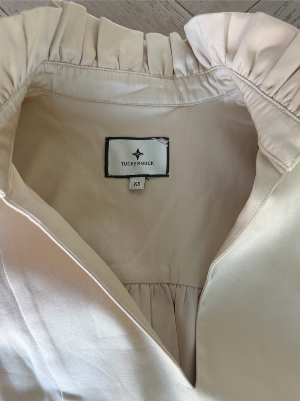 Tuckernuck Cream Tunic Dress with Yellow Embroidery - Picture 2 of 4